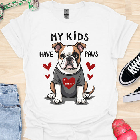 My kids have paws - V7 - Sitting Cute T-Shirt